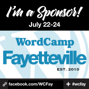 I'm a Sponsor at WordCamp Fayetteville