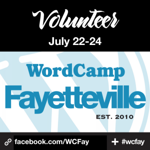 Volunteer at WordCamp Fayetteville